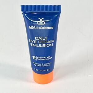 MD Solar Sciences Daily Eye Repair Emulsion Cream Collagen Travel .17 oz 5ml New